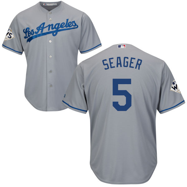 Dodgers #5 Corey Seager Grey New Cool Base World Series Bound Stitched MLB Jersey